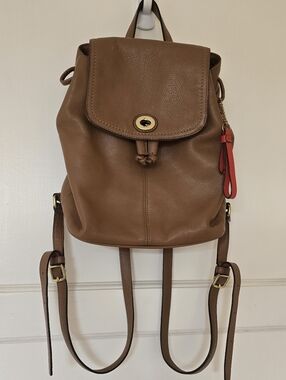 Coach Leather Drawstring Backpack